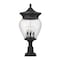 Z-Lite Davina 4 Light Outdoor Pier Mounted Fixture, 12in. W x 27.25in. H, Black 5016PHBR-533PM-BK - alternate 1